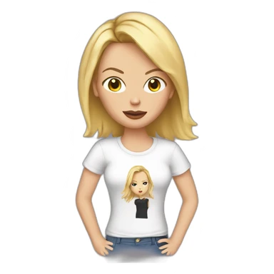 charlize theron wearing t-shirt sticker