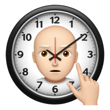 A person doing the “clock ittt” meme sticker