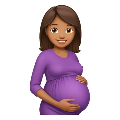 pregnant woman  medium brown skinemoji sticker