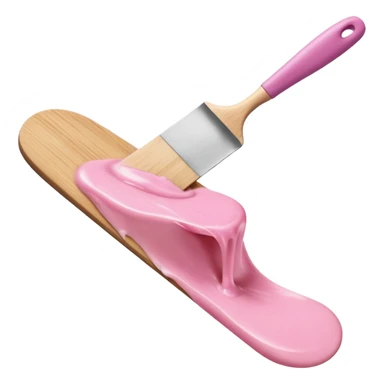 Close-up beauty shot of a smooth white female leg, pink depilatory wax being spread evenly along the skin with a wooden spatula, clean studio lighting, soft shadows, high detail skin texture, minimal background, косметический салон aesthetic, ultra realistic, 4k, sharp focus sticker