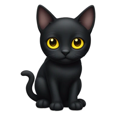 black cat with yellow eyes and dilated pupils sticker