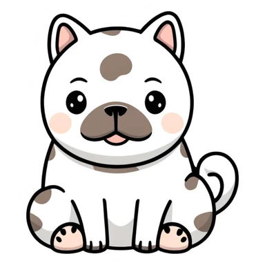 a seal & cow & french bulldog  sticker