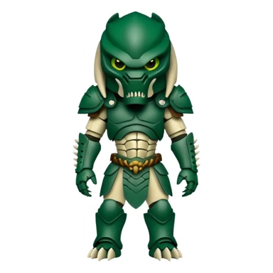 green Predator from movie predator with bone armor sticker