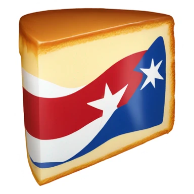 Cuban flag with flan sticker