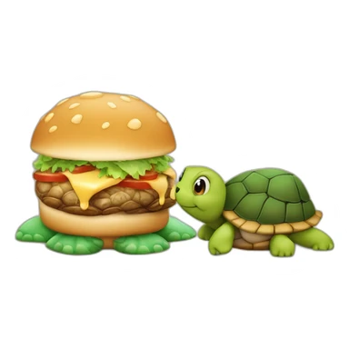 Une tortue j’ai honte en train de se battre avec un chat tout petit comme une fourmi qui détruisent une ville qui mange trois burgers à la fois et qui font des câlins à Mickey sticker