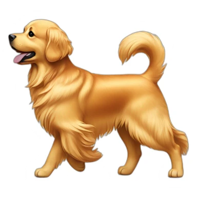 Golden Retriever walking sticker