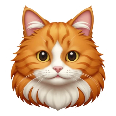 ginger cat with white strips cute sticker