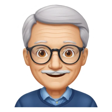 Grandpa wearing glasses sticker