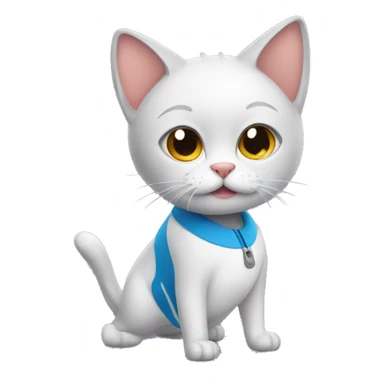 Cat in gym gear sticker