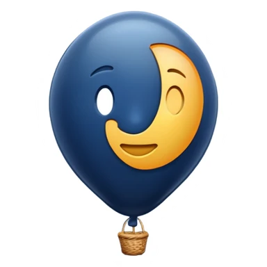 dark navy balloon sticker