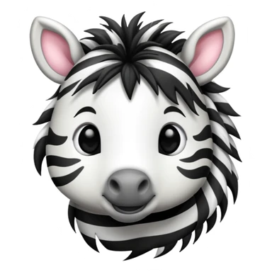 cute zebra with black and white stripes sticker