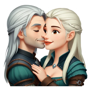 Witcher kissing enifer sticker
