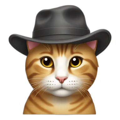 CUTE CAT WIH HAT sticker