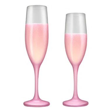 pink champagne flute sticker