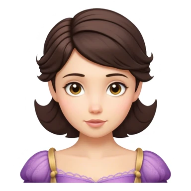 brunette pixie cut rapunzel  sticker