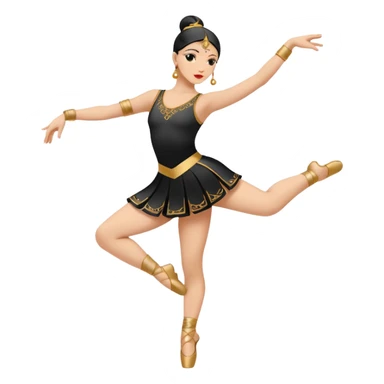 East (E): "dancer_east: Create a minimal flat-vector dancer icon facing east. Pose rotated to face east to imply movement to the right. Black stroke 2px on transparent background, square canvas 1:1, SVG vector style, no text or facial features." sticker
