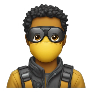 Photographer wearing Pooh shiesty mask sticker