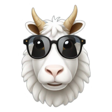 Une chèvre avec des lunettes de soleil noire sticker