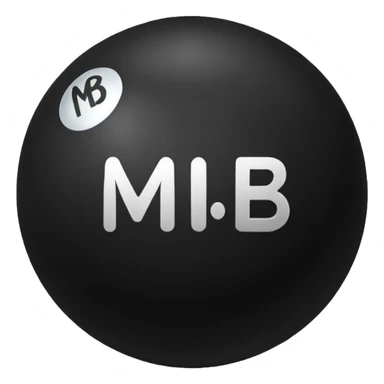 Black pull Ball with MB written on it. Nothing else no holes or anything. sticker