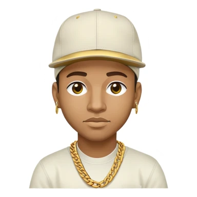 Brazilian rapper Chefin with cap and gold chain sticker