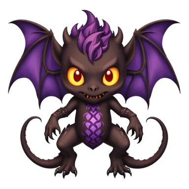 Shiny Fiery Dark Ugly Evil Realistic Glowing Eldritch Horror Cool Edgy Badass Emo Demonic Batty Dusky Ethereal Punky Aural Bioluminescent Hideous Autumn-Leafed-Canine-Litten-Amaura-Salandit-Noibat-Flareon-Fakémon-fusion (full body) with intricate pattern markings sticker