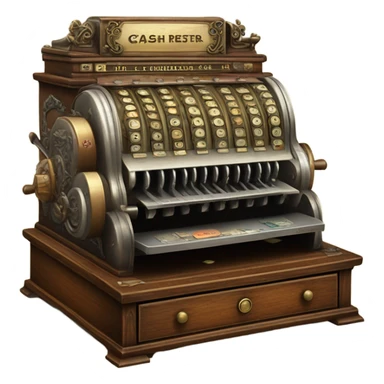 Old cash register sticker