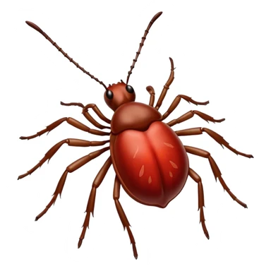 A blood sucking tick sticker