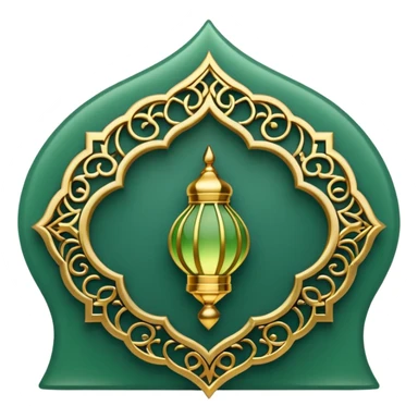 Jade and gold Ramadan filigree sticker