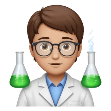 scientist boy sticker