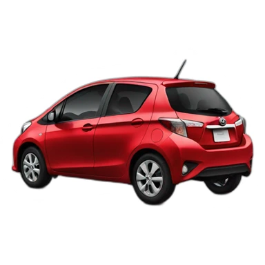 Toyota Yaris rouge sticker