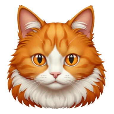 orange cat with no right eye  sticker
