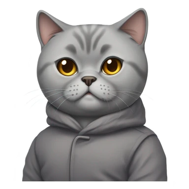 unimpressed british shorthair grey sticker