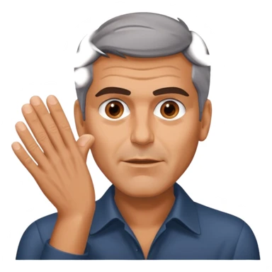 George clooney hand slapping face sticker