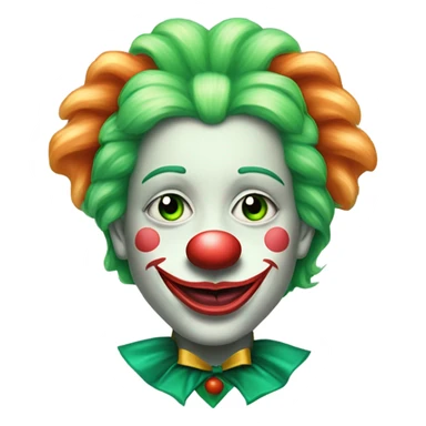 elon musk with a clown makeup and green nose with a dollar sign on it and puppy dog tongue and ears like an egirl sticker