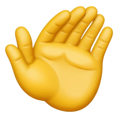 Butt emoji with hand imprint sticker