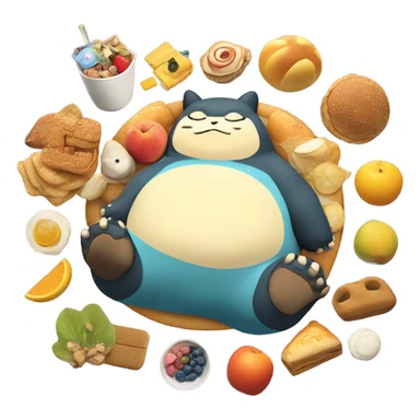Snorlax with food sticker
