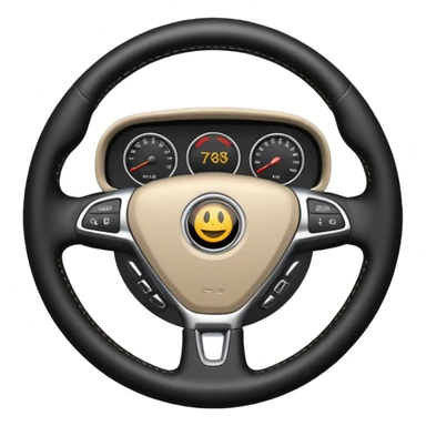 car with just a steering wheel  sticker