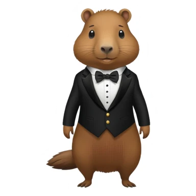 Asme una capibara con trage elegante sticker