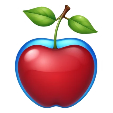 Une  cerise bleu  ios 8 sticker