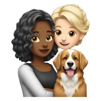 Blonde girl and bernese mountain dog sticker
