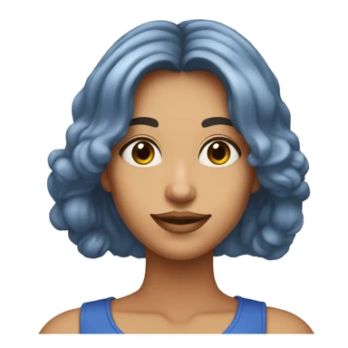 Pastèque avec une femme brune aux yeux bleus sticker