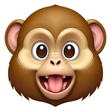 Monkey sticking tongue out sticker