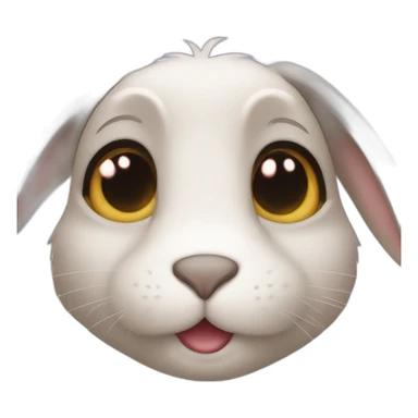 Rabbit with heart eyes sticker