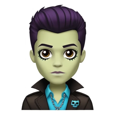 Frankie stein monster high doll boy with 5-o-clock shadow  sticker