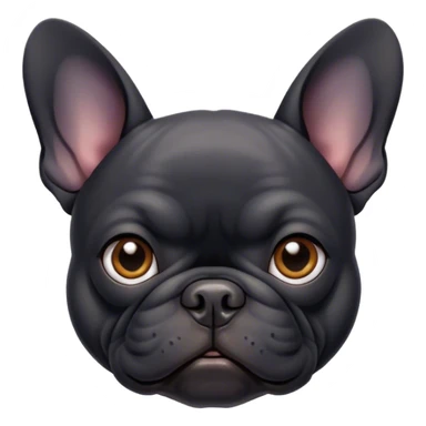 black French bulldog  sticker