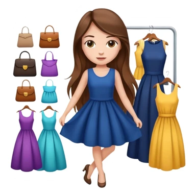 Can u make this girl online dress shopping  sticker