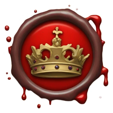 queen wax broken seal red crack broken circle broken sticker