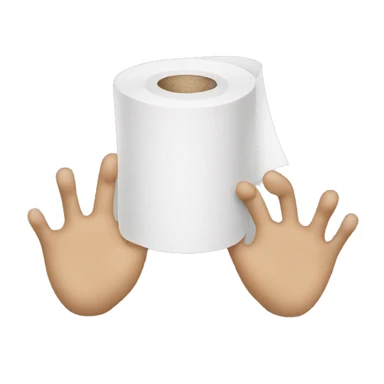 hands with toilet paper  sticker