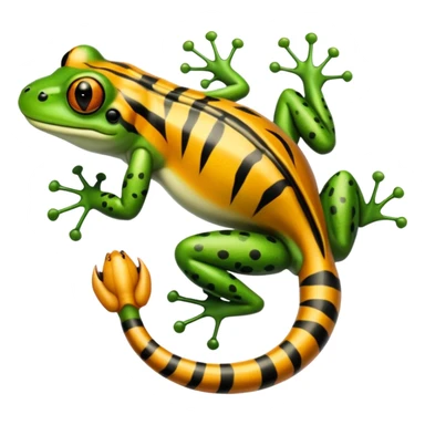 Frog with tiger body and scorpion tail sticker