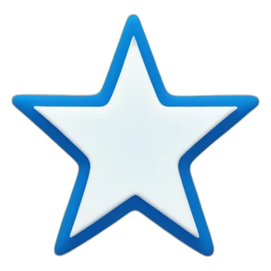 White Check mark inside blue star sticker